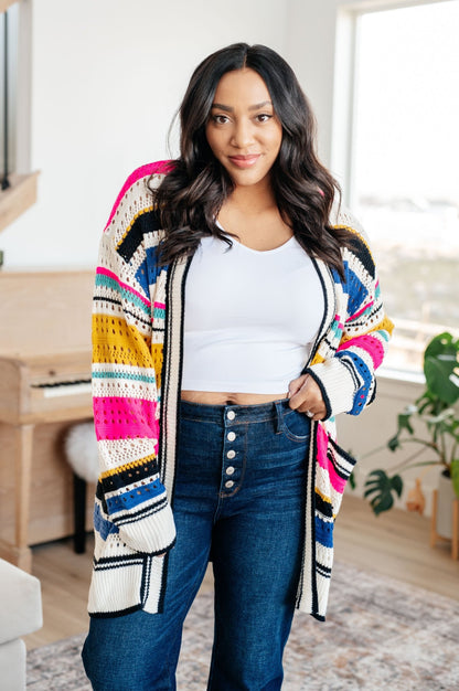 Felt Cute Striped Cardigan (Online Exclusive) - Uptown Boutique Ramona