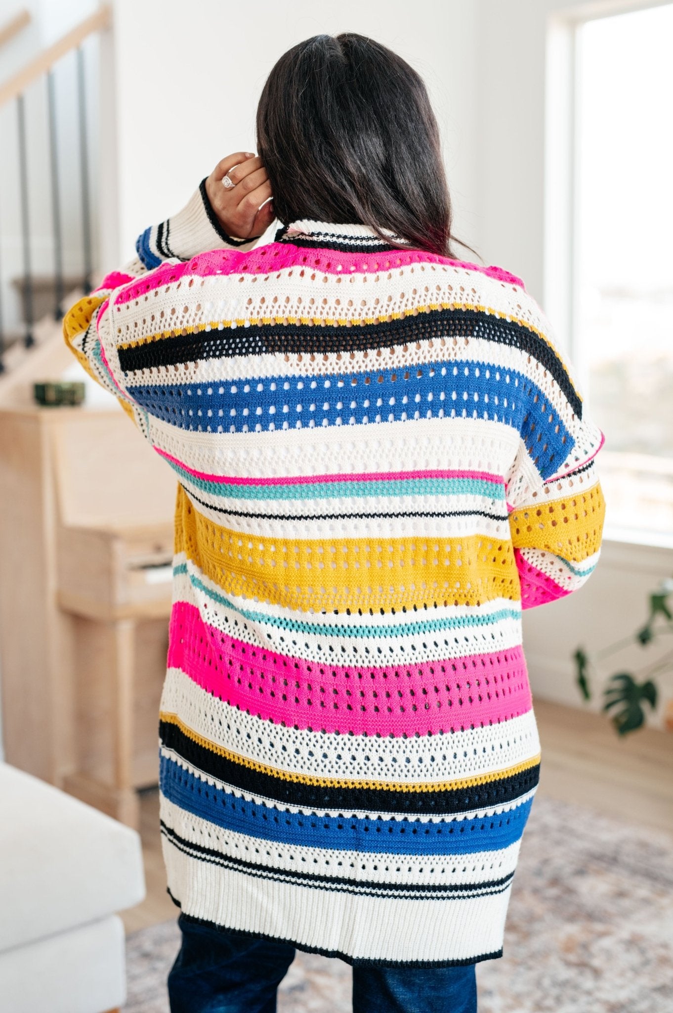 Felt Cute Striped Cardigan (Online Exclusive) - Uptown Boutique Ramona