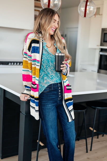 Felt Cute Striped Cardigan (Online Exclusive) - Uptown Boutique Ramona