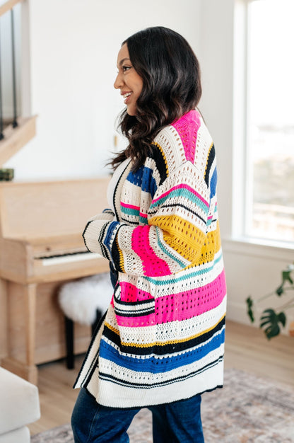 Felt Cute Striped Cardigan (Online Exclusive) - Uptown Boutique Ramona