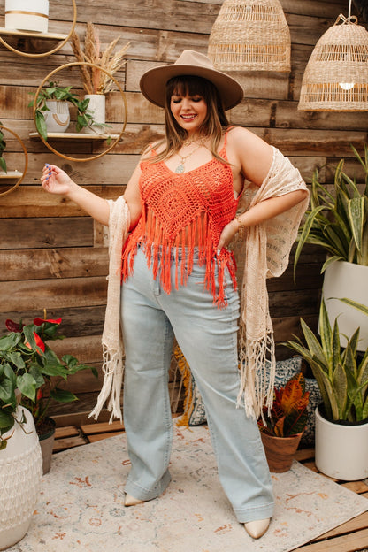 Festival Fringe Tank in Orange (Online Exclusive) - Uptown Boutique Ramona