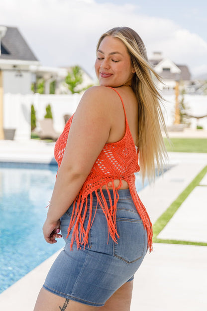 Festival Fringe Tank in Orange (Online Exclusive) - Uptown Boutique Ramona