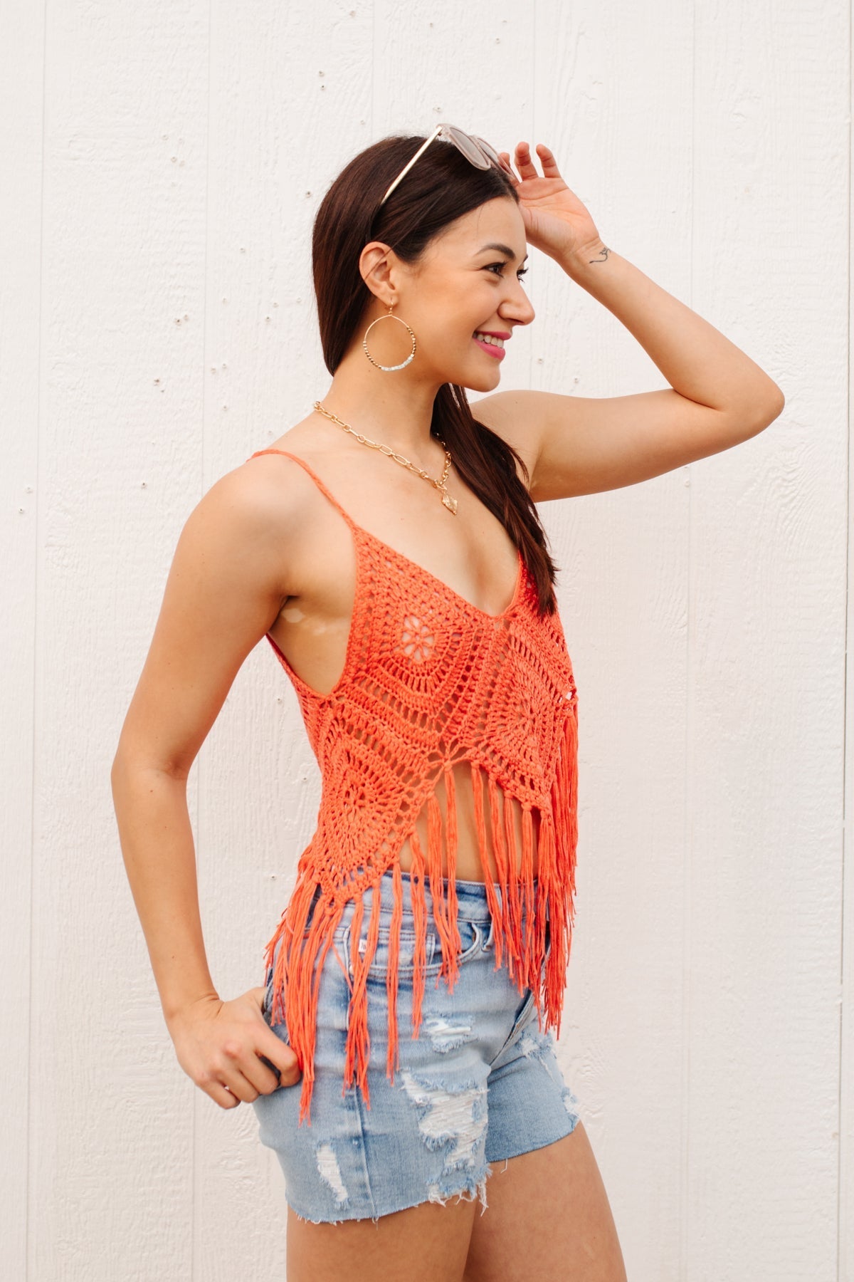 Festival Fringe Tank in Orange (Online Exclusive) - Uptown Boutique Ramona