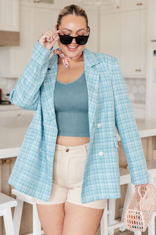 Fetch My Briefcase Plaid Blazer (Online Exclusive) - Uptown Boutique Ramona