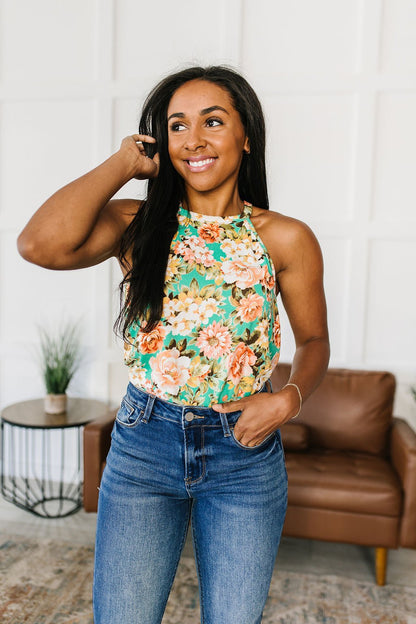 Fiddle Dee Dee Floral Halter Top (Online Exclusive) - Uptown Boutique Ramona