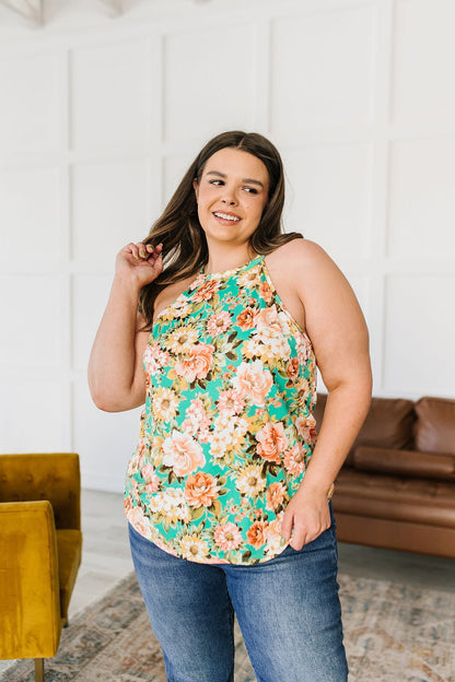 Fiddle Dee Dee Floral Halter Top (Online Exclusive) - Uptown Boutique Ramona