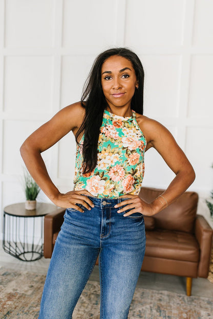 Fiddle Dee Dee Floral Halter Top (Online Exclusive) - Uptown Boutique Ramona