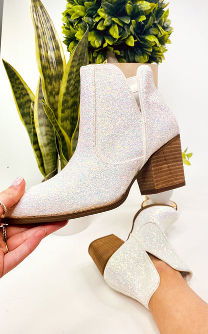 Fiera Booties in White (Online Exclusive)