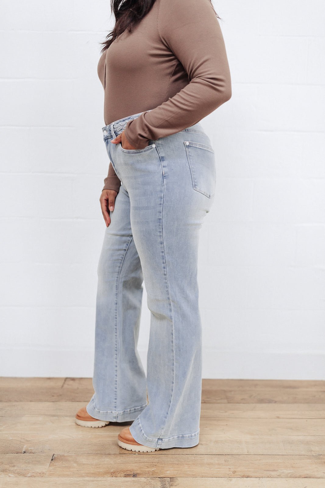 Fiona Hi - Rise Braided Waistband Jeans (Online Exclusive) - Uptown Boutique Ramona