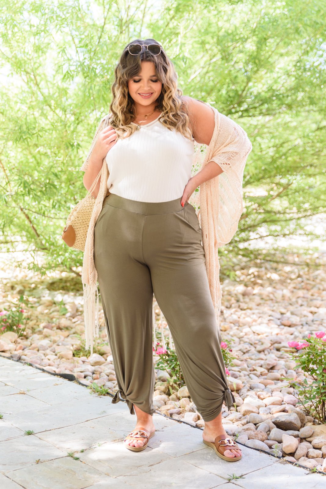 First Class Pants In Olive (Online Exclusive) - Uptown Boutique Ramona