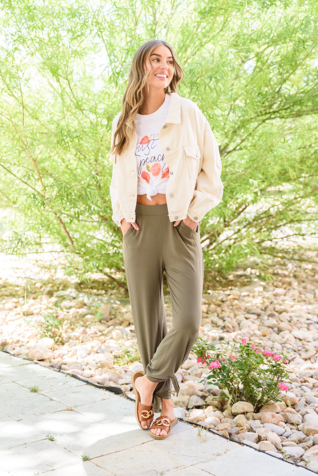 First Class Pants In Olive (Online Exclusive) - Uptown Boutique Ramona