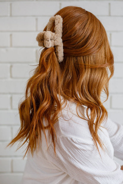 First Crush Hair Clip in Khaki (Online Exclusive) - Uptown Boutique Ramona