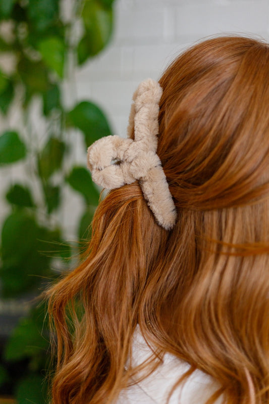 First Crush Hair Clip in Khaki (Online Exclusive) - Uptown Boutique Ramona