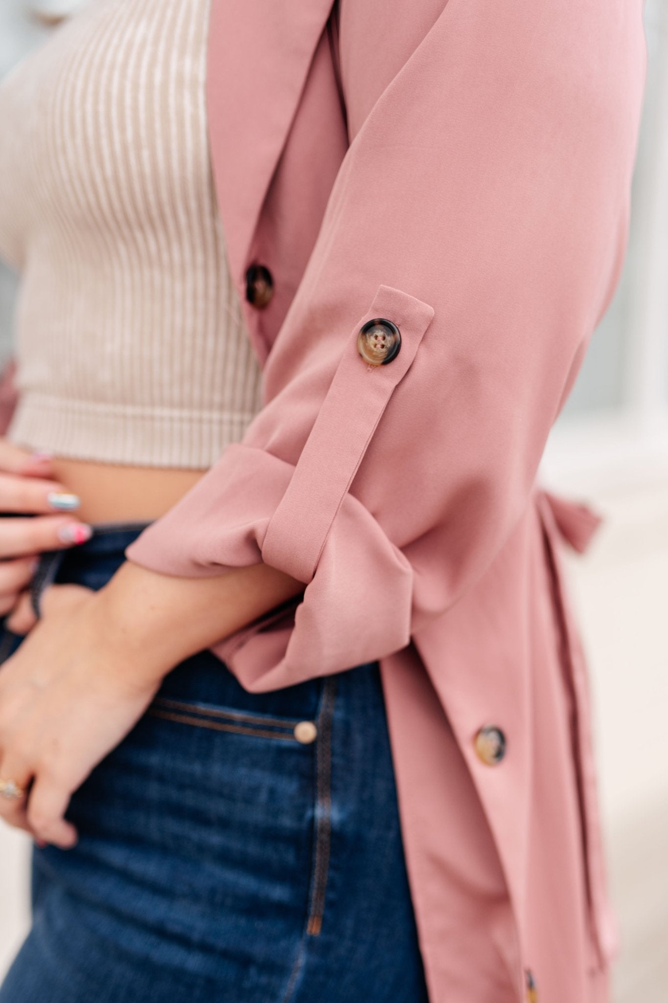 First Day Of Spring Jacket in Dusty Mauve (Online Exclusive) - Uptown Boutique Ramona