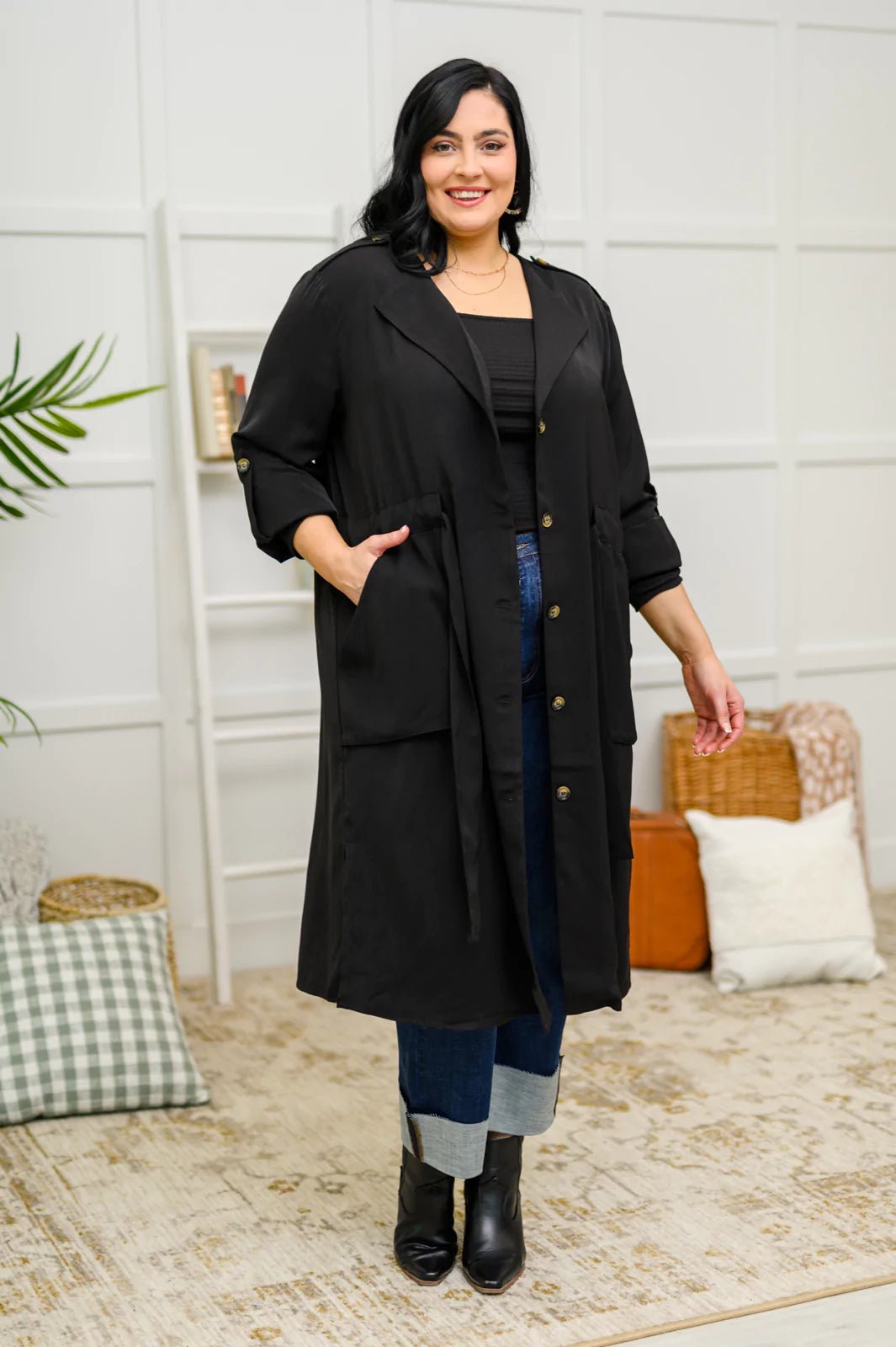 First Day of Winter Jacket in Black (Online Exclusive) - Uptown Boutique Ramona