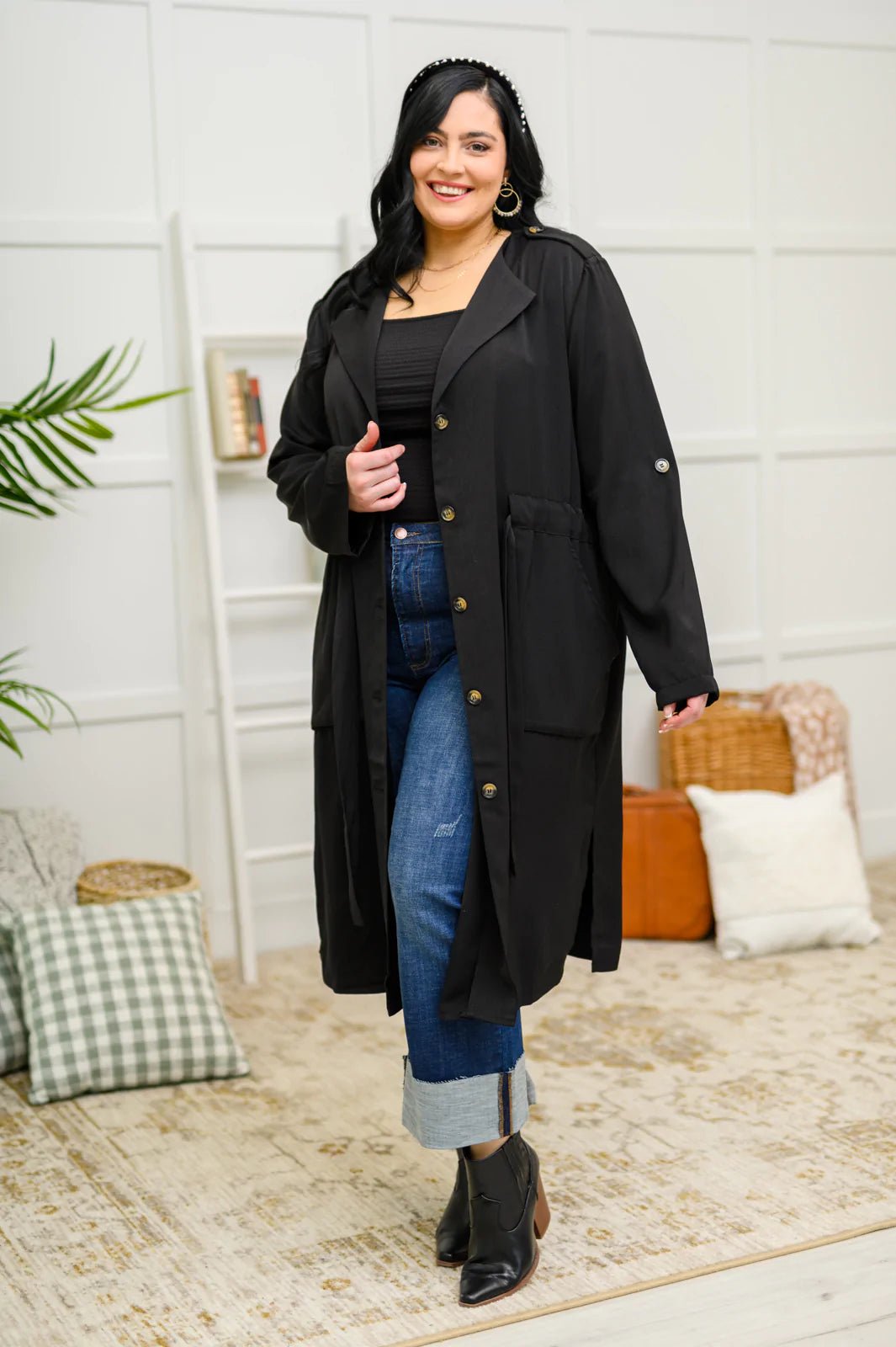 First Day of Winter Jacket in Black (Online Exclusive) - Uptown Boutique Ramona