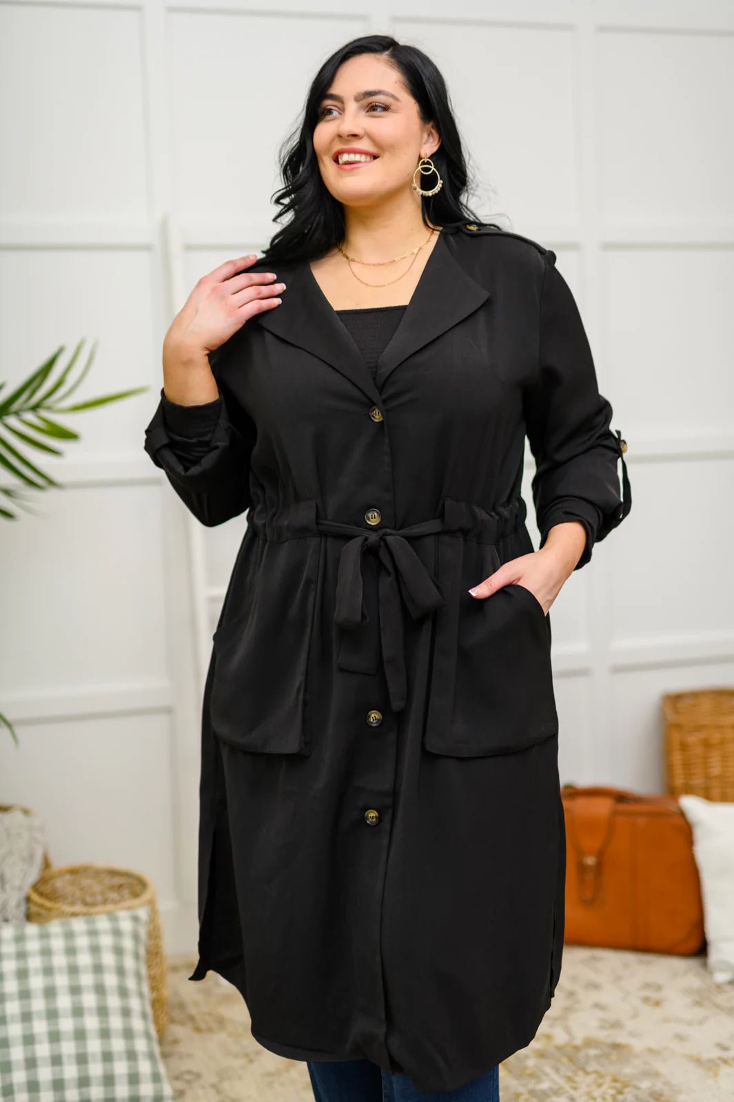 First Day of Winter Jacket in Black (Online Exclusive) - Uptown Boutique Ramona