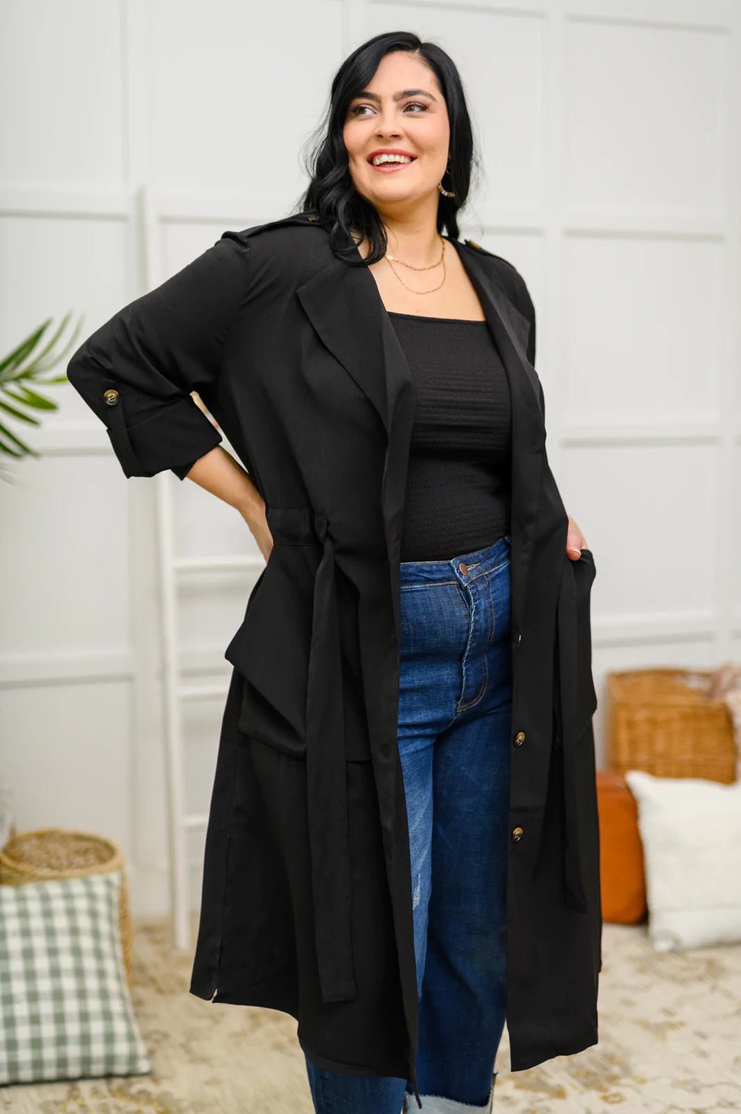 First Day of Winter Jacket in Black (Online Exclusive) - Uptown Boutique Ramona