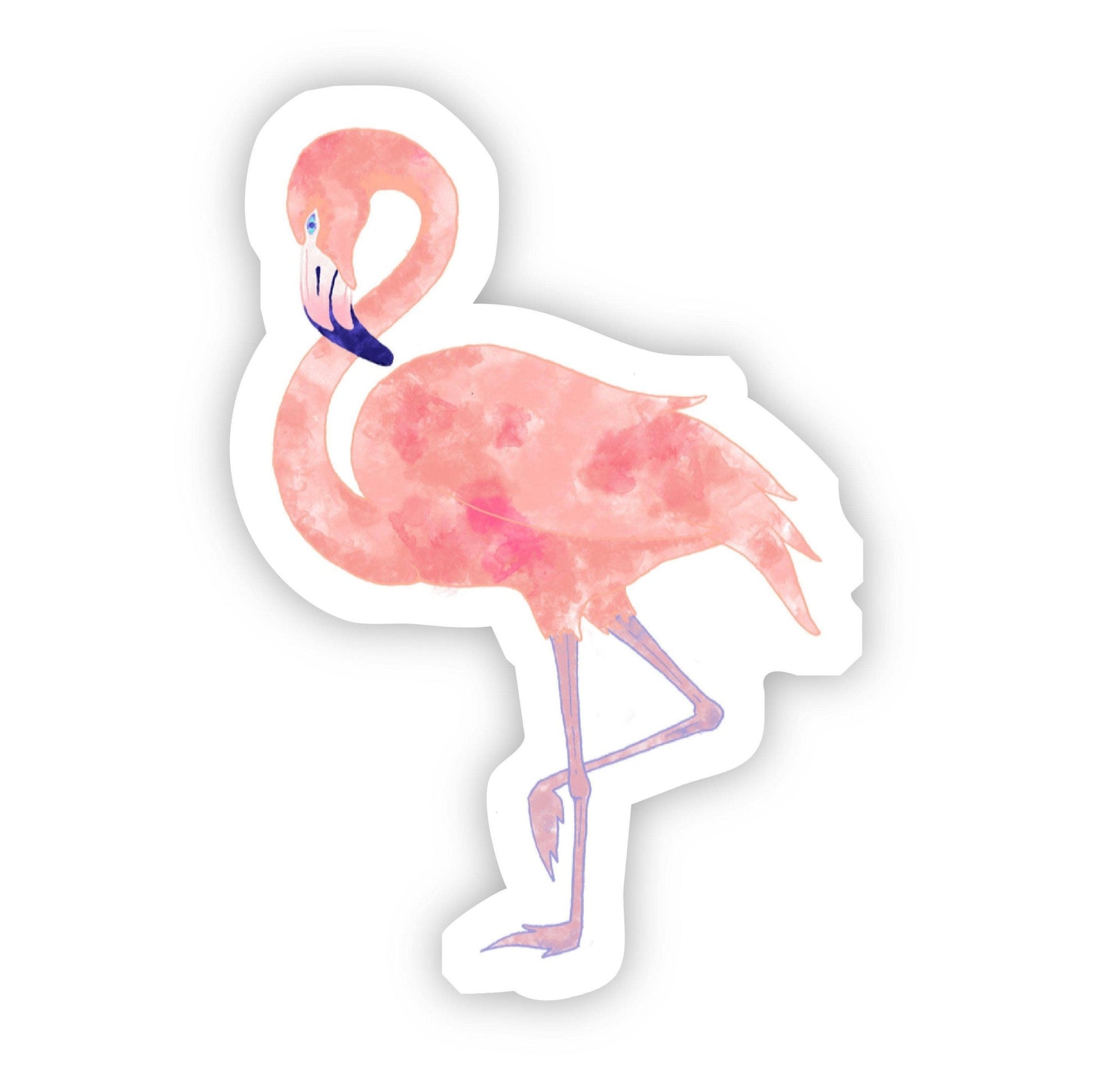 Flamingo Watercolor Sticker - Uptown Boutique Ramona