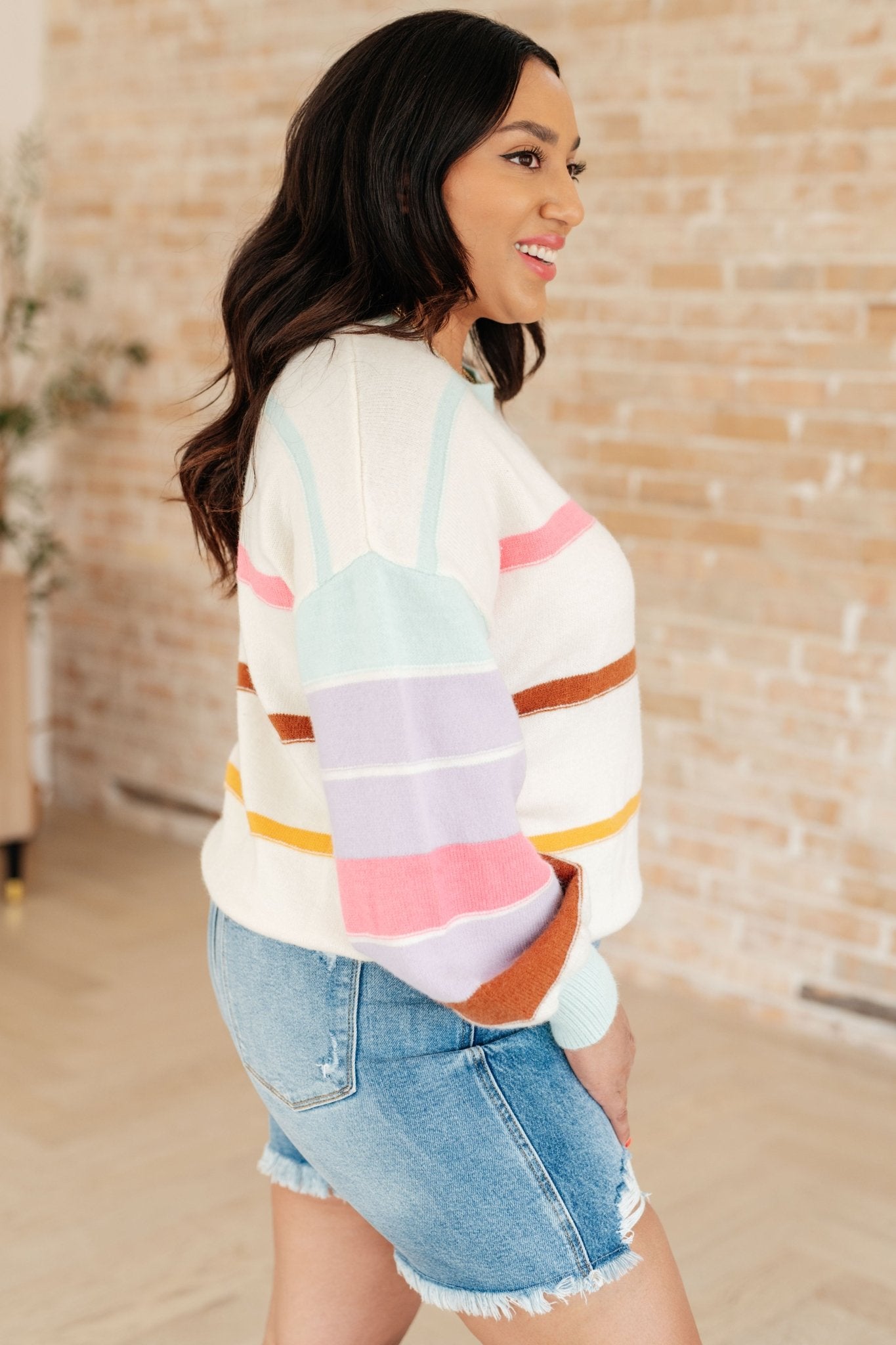 Flawless Features Striped Sweater (Online Exclusive) - Uptown Boutique Ramona