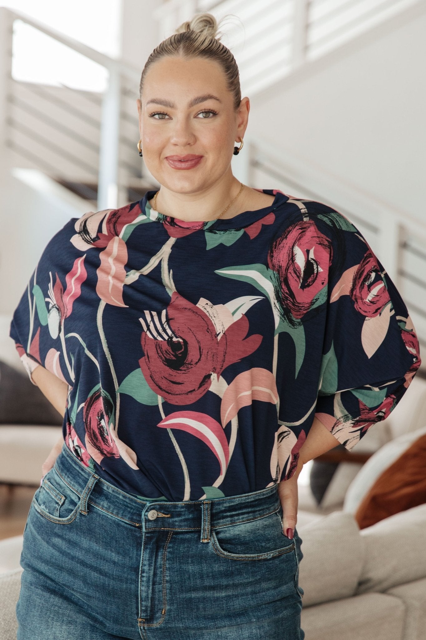 Float On Floral Top (Online Exclusive) - Uptown Boutique Ramona
