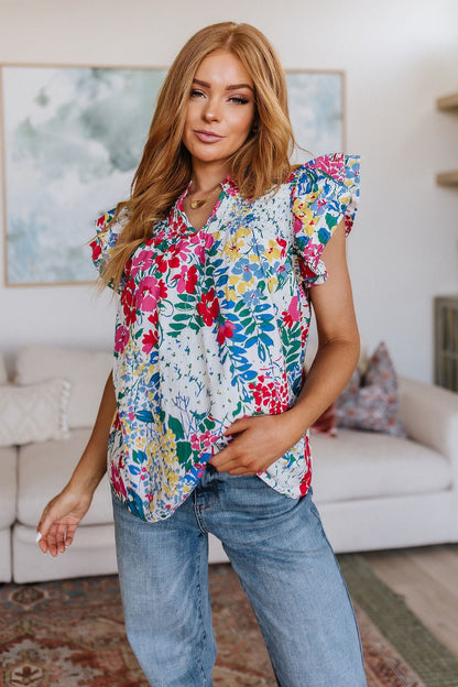 Floral Impressions Blouse (Online Exclusive) - Uptown Boutique Ramona