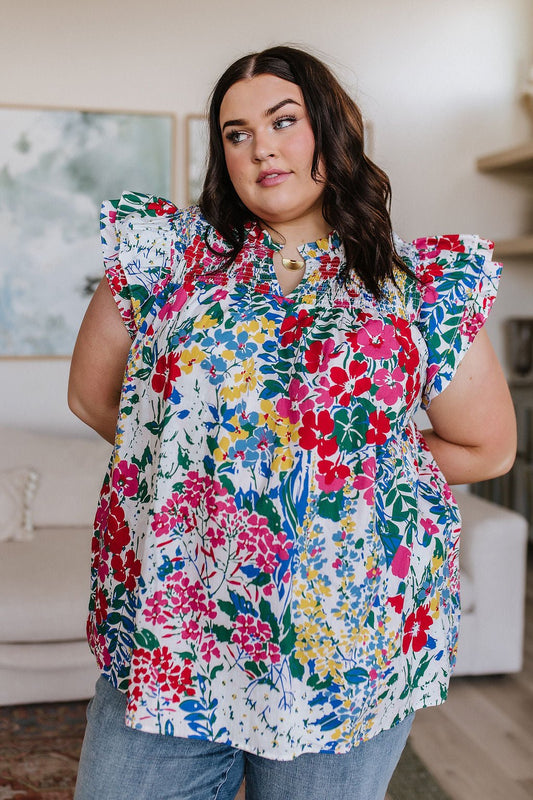 Floral Impressions Blouse (Online Exclusive) - Uptown Boutique Ramona