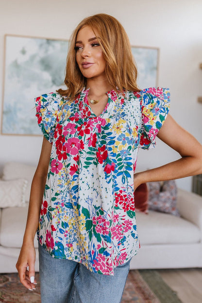 Floral Impressions Blouse (Online Exclusive) - Uptown Boutique Ramona