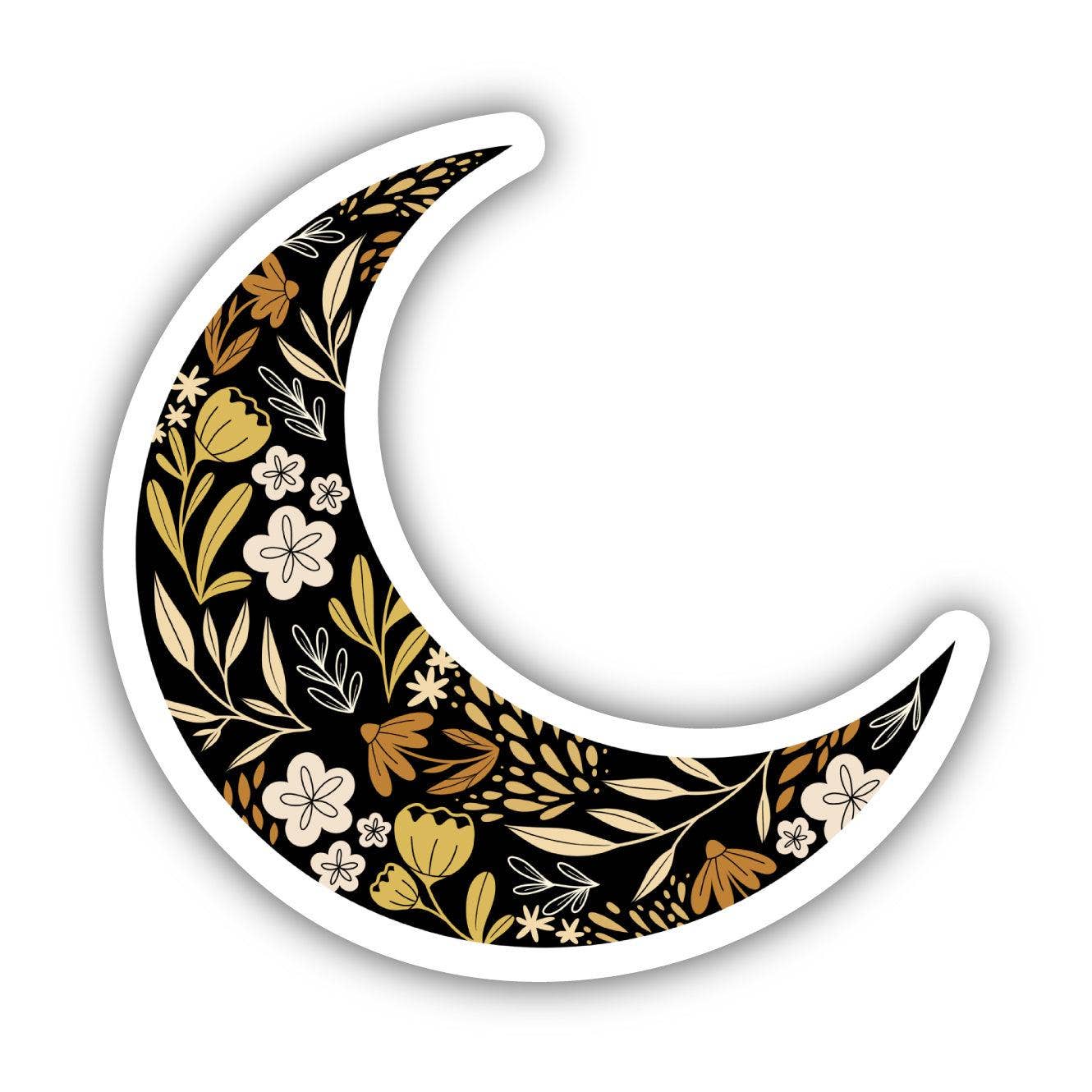 Floral Moon Sticker - Uptown Boutique Ramona