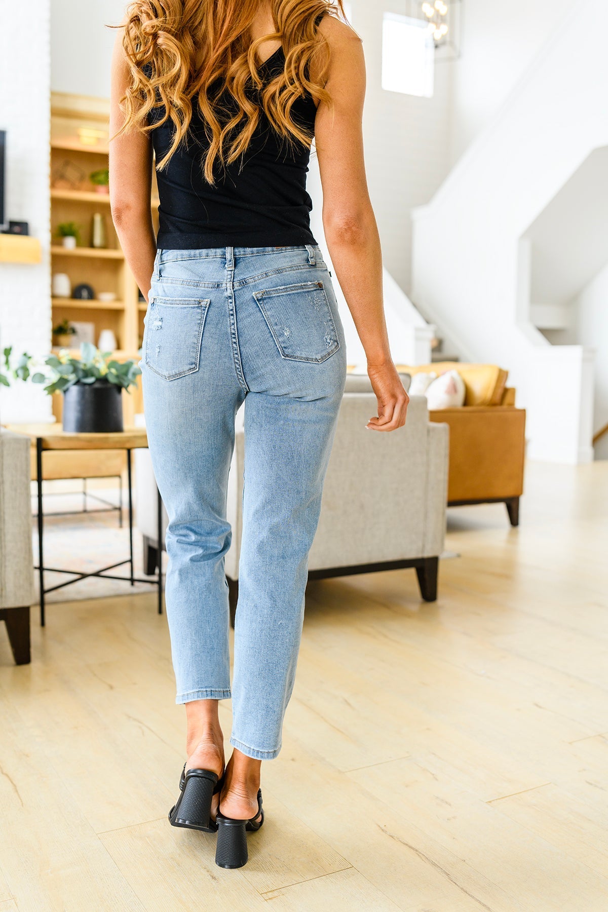 Florence High Waist Destroyed Boyfriend Jeans (Online Exclusive) - Uptown Boutique Ramona