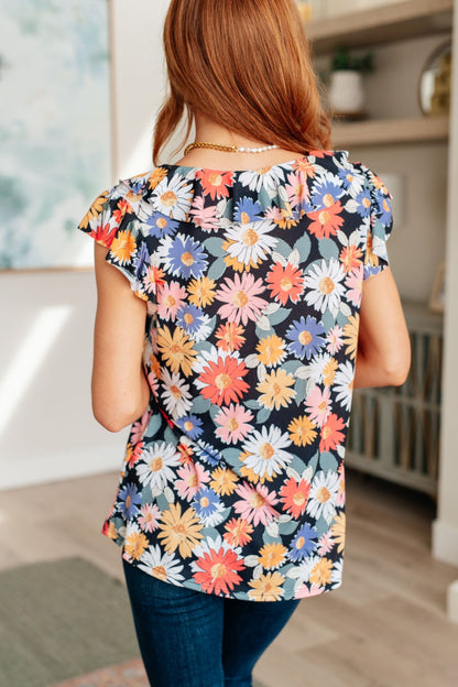 Flower Power Floral Top - Uptown Boutique Ramona