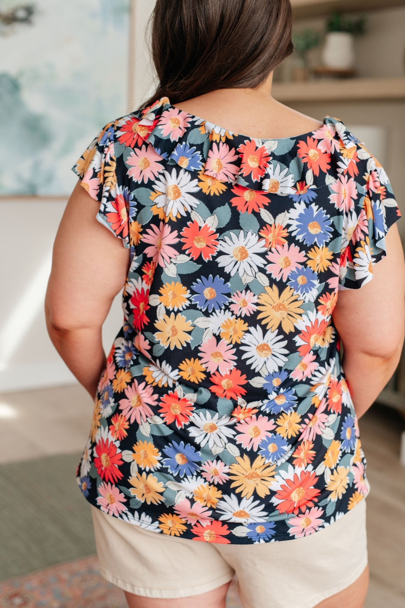 Flower Power Floral Top - Uptown Boutique Ramona