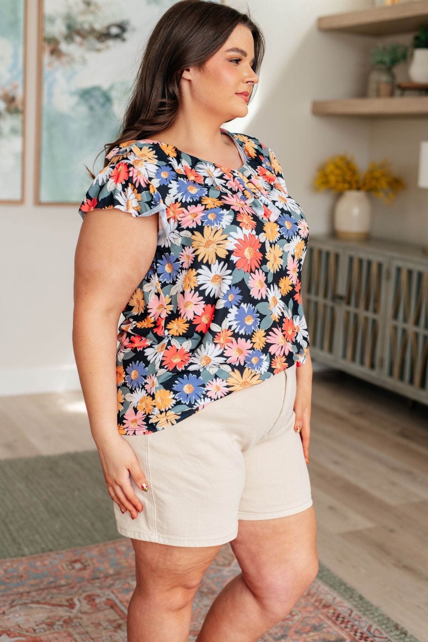 Flower Power Floral Top - Uptown Boutique Ramona