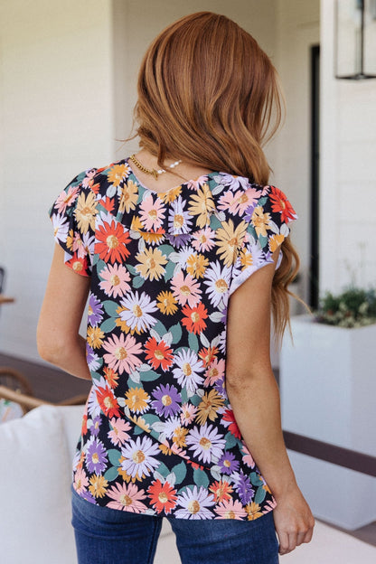 Flower Power Floral Top - Uptown Boutique Ramona