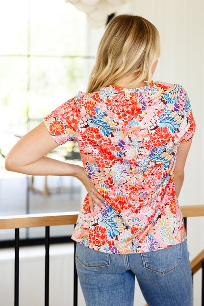 Flowers Everywhere Floral Top - Uptown Boutique Ramona