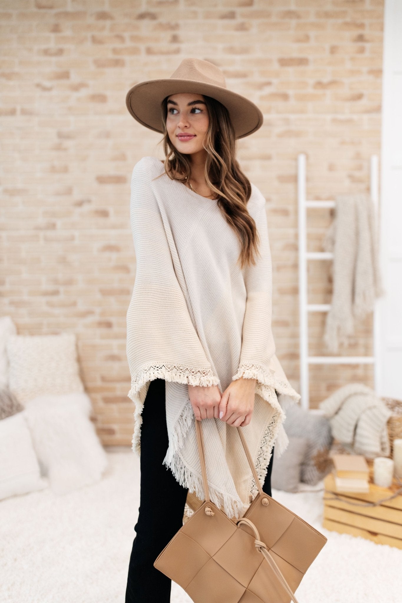 Forever Loved Poncho in Grey (Online Exclusive) - Uptown Boutique Ramona