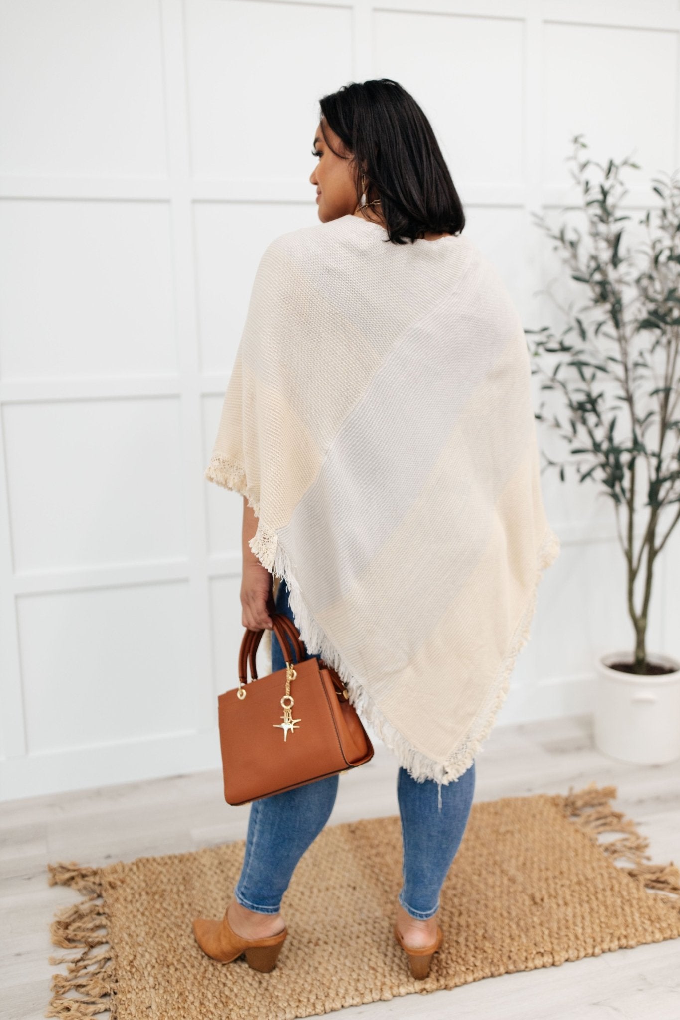 Forever Loved Poncho in Grey (Online Exclusive) - Uptown Boutique Ramona