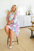 Forever Smitten Floral One Shoulder Dress (Online Exclusive) - Uptown Boutique Ramona