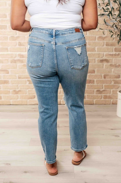 Frankie High Waist Distressed Boyfriend Jeans (Online Exclusive) - Uptown Boutique Ramona