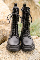 Fresh Feels Combat Boots In Black (Online Exclusive) - Uptown Boutique Ramona