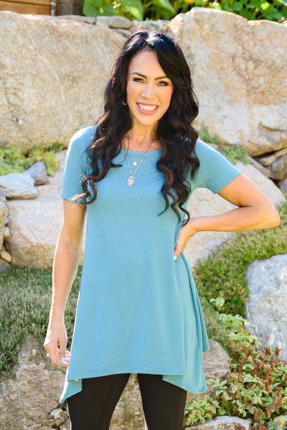 Fresh Feels Top In Teal (Online Exclusive) - Uptown Boutique Ramona