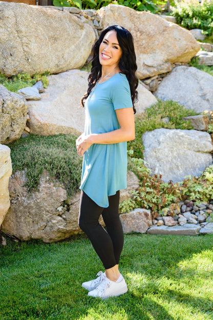 Fresh Feels Top In Teal (Online Exclusive) - Uptown Boutique Ramona