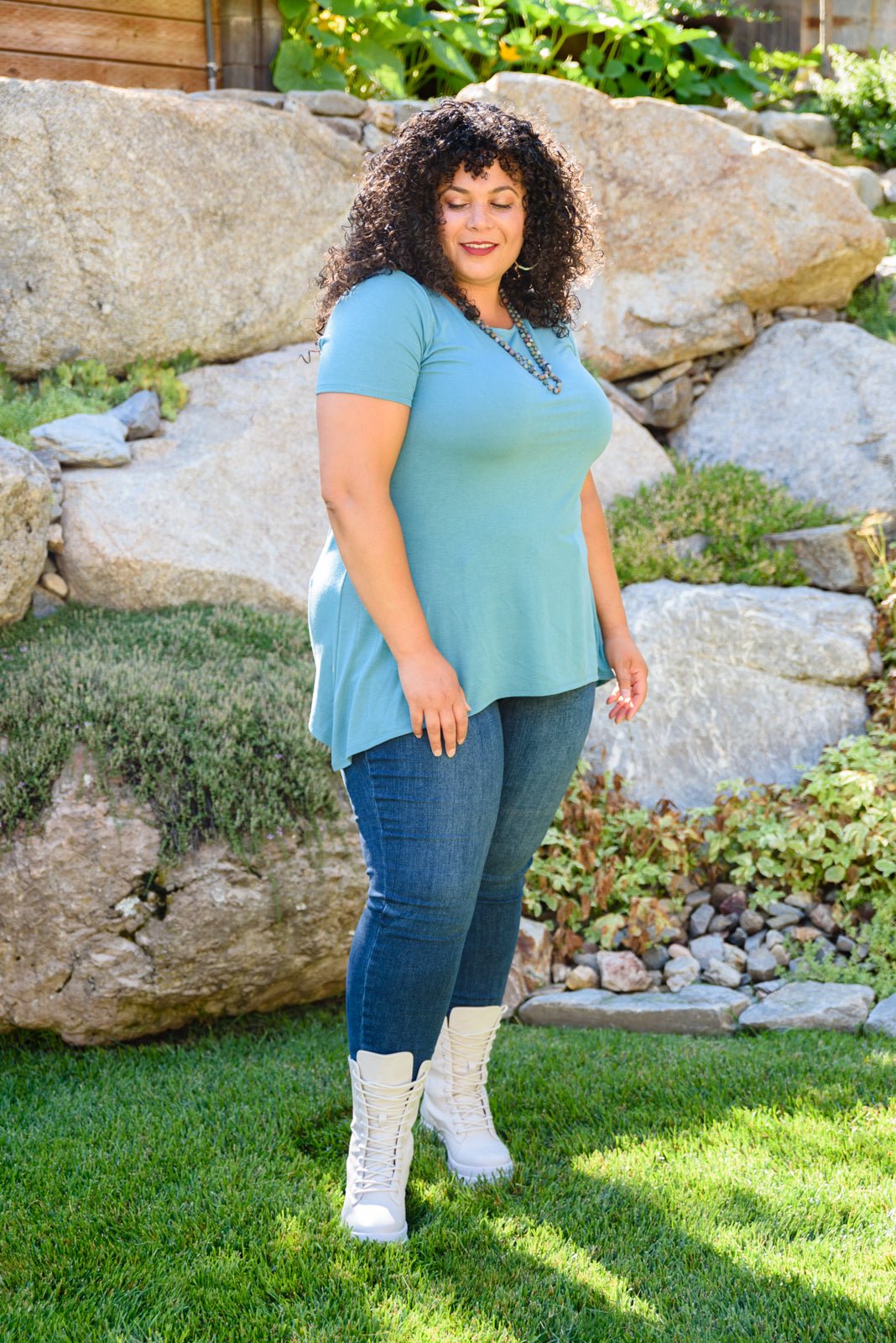 Fresh Feels Top In Teal (Online Exclusive) - Uptown Boutique Ramona