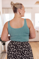 Fundamentals Ribbed Seamless Reversible Tank in Vintage Blue (Online Exclusive) - Uptown Boutique Ramona