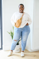 Fuzzy Cuddles Sweater in Off White (Online Exclusive) - Uptown Boutique Ramona