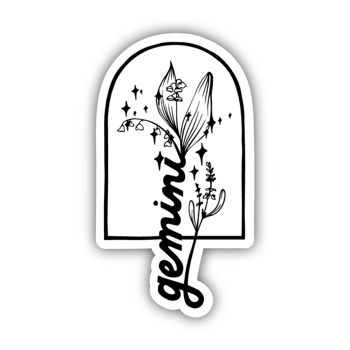 Gemini Lavender & Lily Of The Valley Zodiac Sticker - Uptown Boutique Ramona