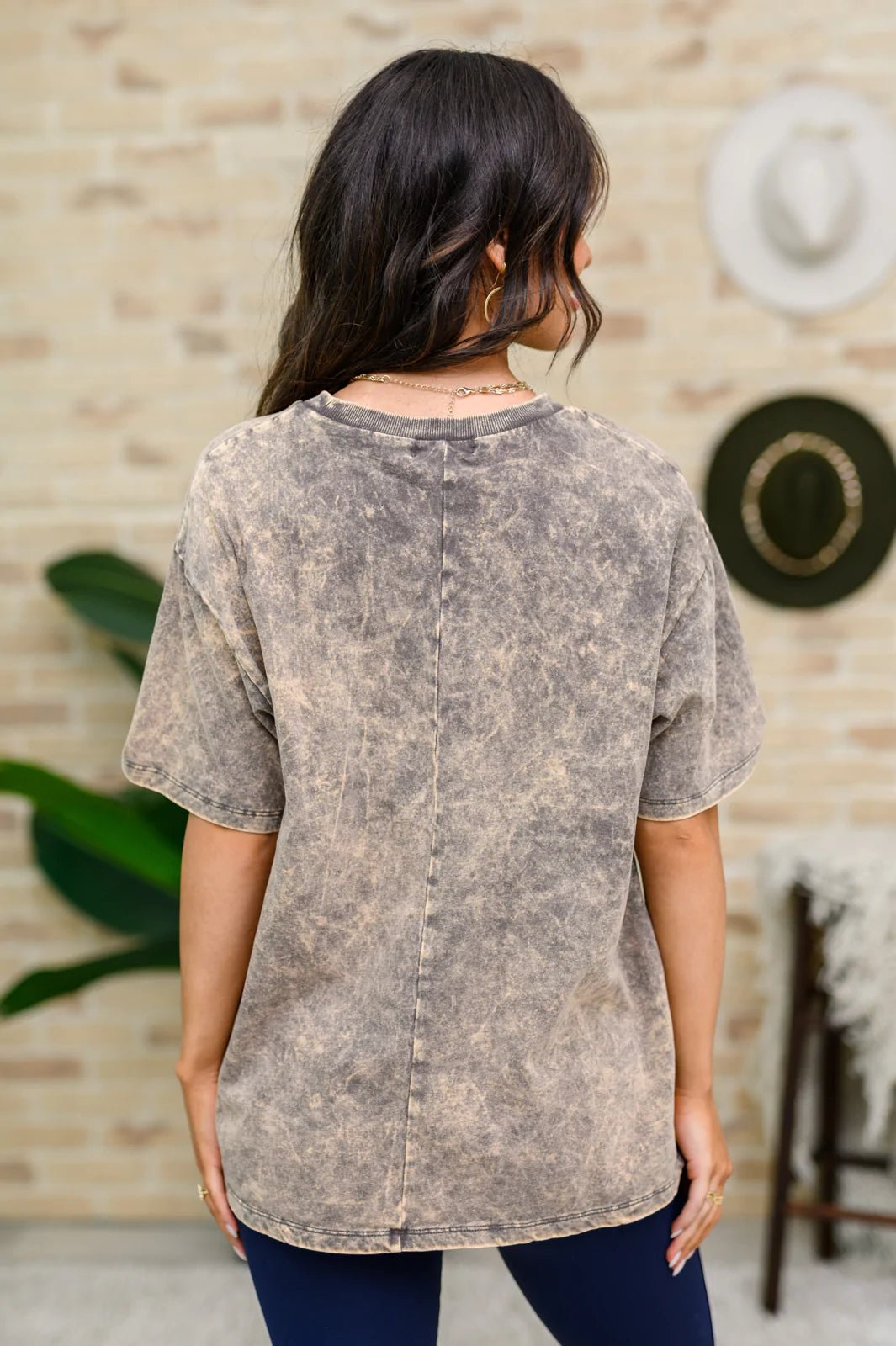 Get Ahead Washed Short Sleeve Top (Online Exclusive) - Uptown Boutique Ramona