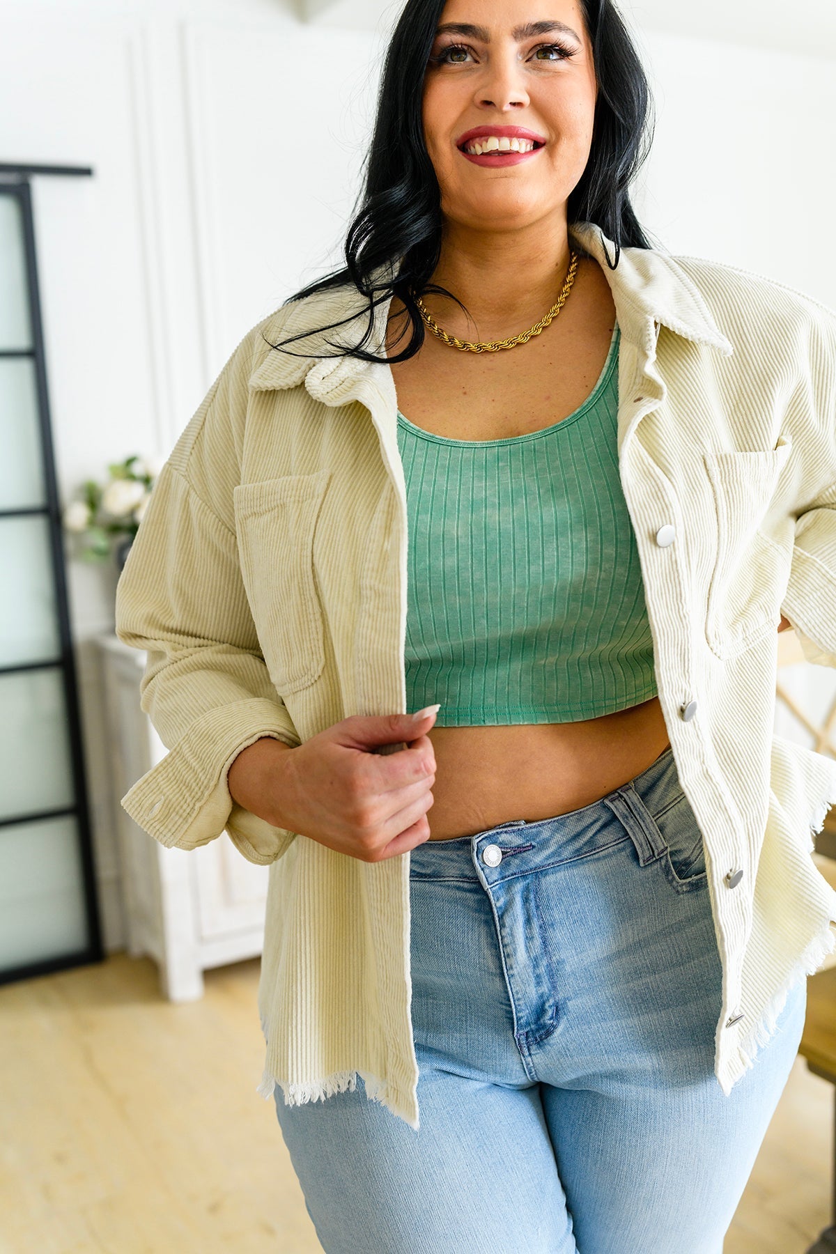 Get On My Level Cropped Cami in Mint (Online Exclusive) - Uptown Boutique Ramona