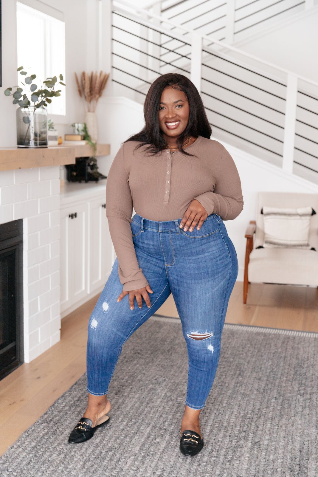 Get Together Mid - Rise Skinny Jegging (Online Exclusive) - Uptown Boutique Ramona