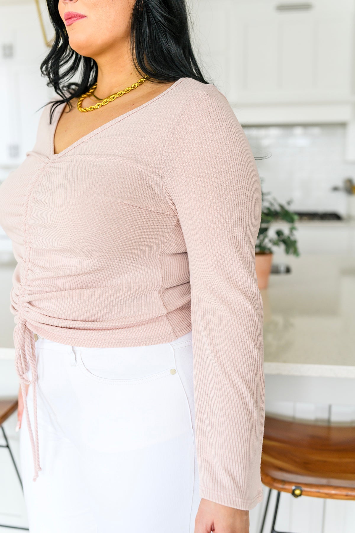 Giselle Gathered Front Blouse (Online Exclusive) - Uptown Boutique Ramona